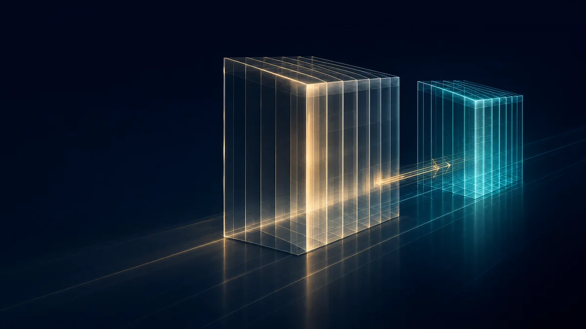 A solid source-of-truth structure aligned with a lighter digital mirror.